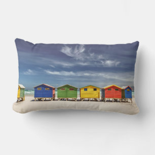 Coussin Rectangle Maisons de plage colorées   Muizenberg, Afrique du