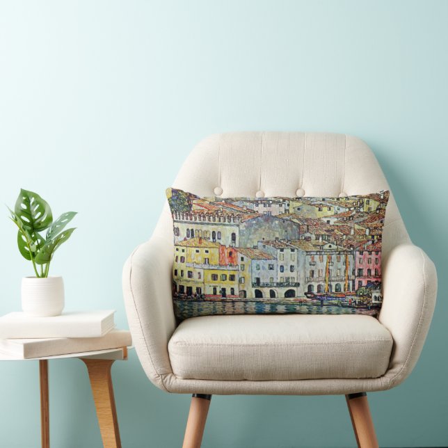Coussin Rectangle Malcesine sur le lac de Garde Par Gustav Klimt (Chaise)