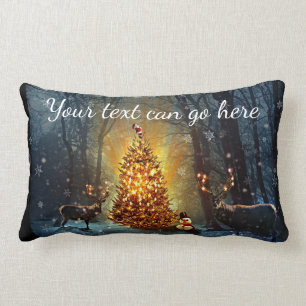 Coussin Rectangle Mâles personnalisés et Noël d'arbres