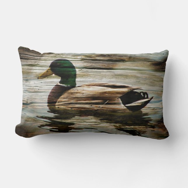 Coussin Rectangle Mallard Duck (Recto)