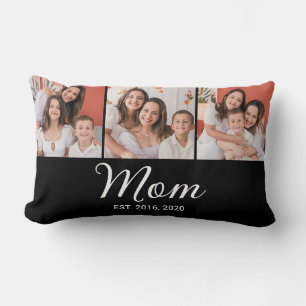 Coussin Rectangle Maman a établi un script noir 3 Photo