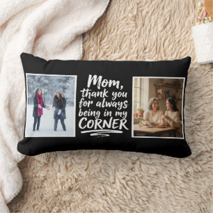 Coussin Rectangle Maman Deux Photo Citation Dans Mon Coin Noir Moder
