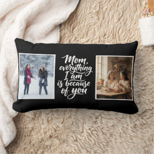 Coussin Rectangle Maman Tout Ce Que Je Suis Écriture Manuscrite 2 Ph