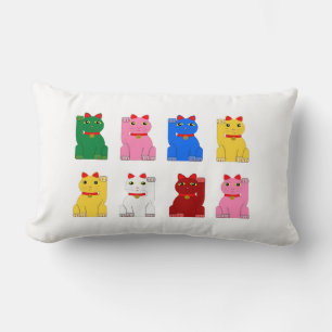 Coussin Rectangle maneki neko Lumbar Pillow
