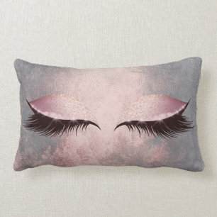 Coussin Rectangle Maquillage de ciment gris gris rose pâle pour Part