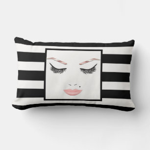 Coussin Rectangle Maquillage Rose Gold Visage Sourcils Lèvres Beauté