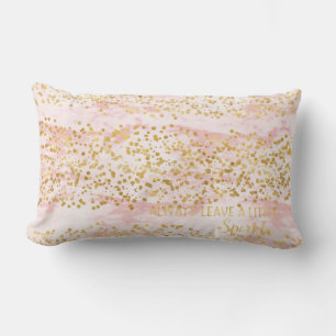 Coussin Rectangle Marbre rose or Confetti Éperche