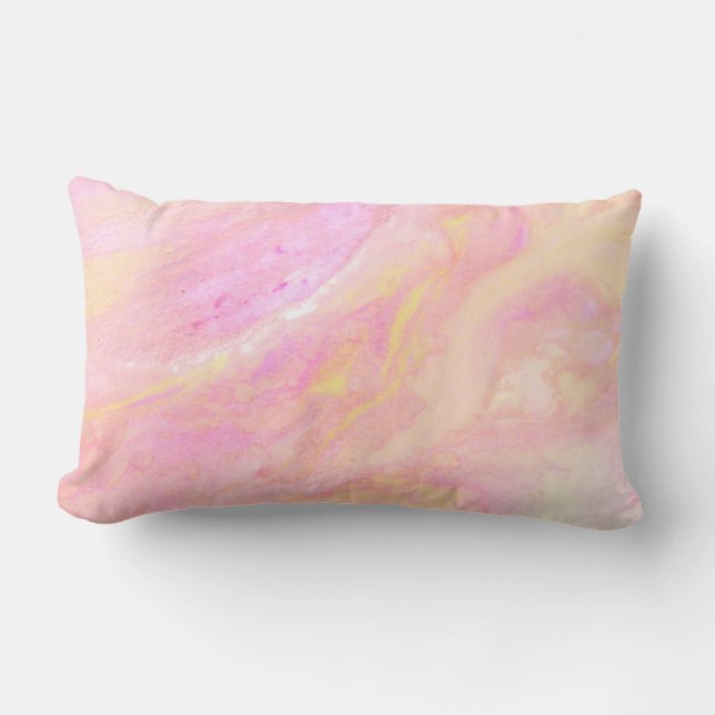 Coussin Rectangle Marbre succulent d'abrégé sur rose de *~* (Recto)