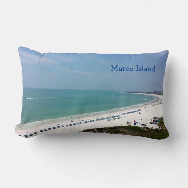 Coussin Rectangle Marco Island Florida Beach Golfe du Mexique (Recto)
