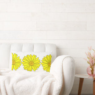 Coussin Rectangle Marguerites jaunes