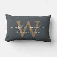 Mariage à monogramme doré Date Hors noir