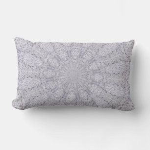 Coussin Rectangle Mariage blanc dentelle Mandala Kaleidoscope Abstra