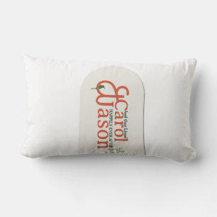 Coussin Rectangle Mariage botanique personnalisé