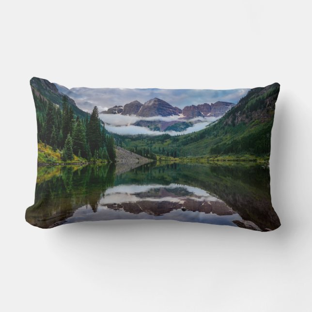 Coussin Rectangle Maroon bells (Recto)