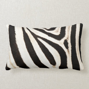 Coussin Rectangle Masque Zebra, Fourrure Faux, Lumbar Large Bande