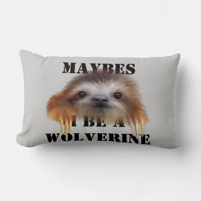 Coussin Rectangle Maybes I soit un carreau de Wolverine (paresse de (Recto)