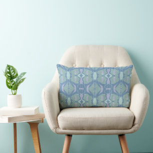Coussin Rectangle Mazipoodles Neuro Art - Dusty Mint Blue Lilac