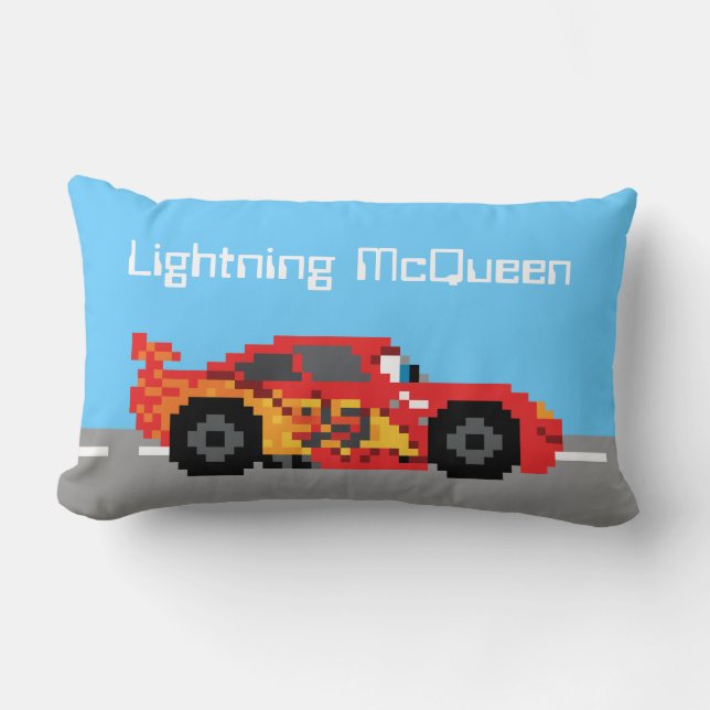Coussin Rectangle McQueen, éclair 8 bits (Recto)