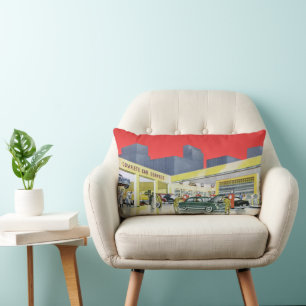 Coussin Rectangle Mécanique Automatique vintage Service de Garage