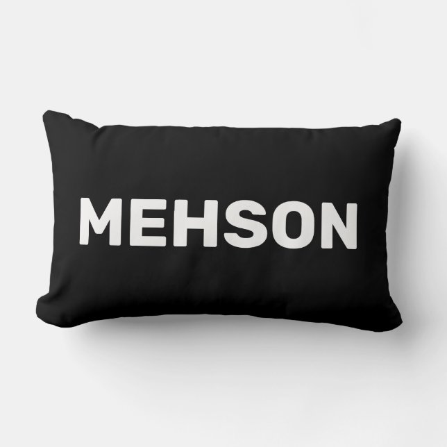 Coussin Rectangle MEHSON | Iles Vierges Slang, Noir (Recto)