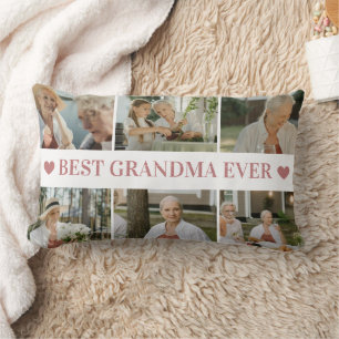 Coussin Rectangle Meilleure Grand-mère Collage Photo – Cadeau avec d