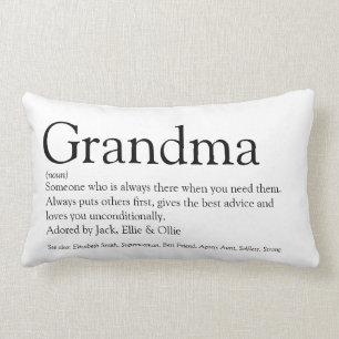 Coussin Rectangle Meilleure Grand-mère du Monde, Définition de Grand