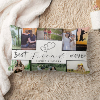 Coussin Rectangle Meilleurs amis Forever Custom - Collage de 8 photo