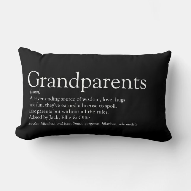 Coussin Rectangle Meilleurs grands-parents du monde jamais définitio (Recto)