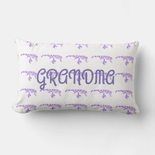 Coussin Rectangle Mémé Fleurs Violettes
