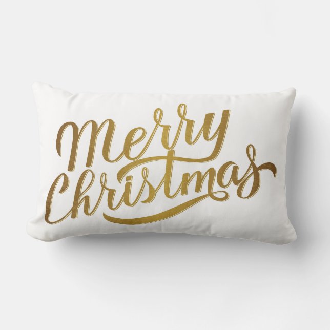 Coussin Rectangle Merry Christmas Throw Pillow (Recto)