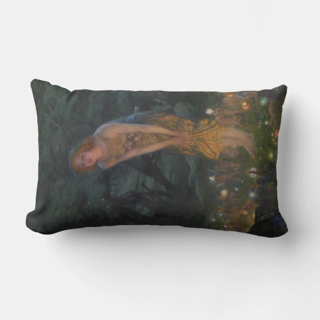 Coussin Rectangle Mi-été (par Edward Robert Hughes) (Recto)