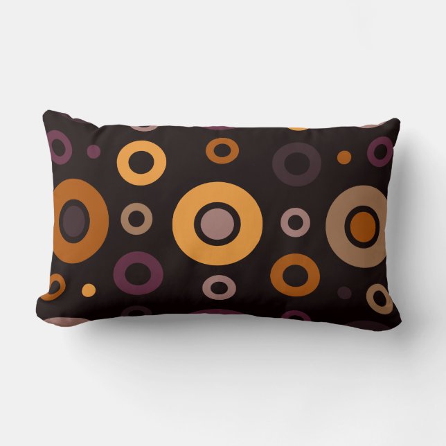 Coussin Rectangle Mi-siècle moderne automne géométrique (Recto)