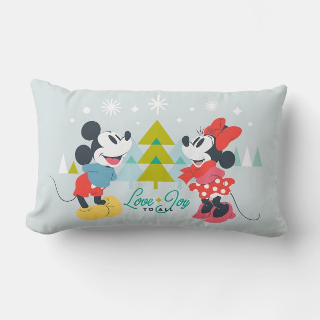 Coussin Rectangle Mickey et Minnie| Amour et joie pour tous (Recto)