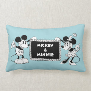 Coussin Rectangle Mickey et Minnie rétro