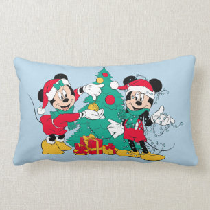 Coussin Rectangle Mickey & Minnie   Décorer l'arbre de Noël
