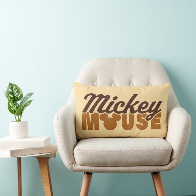 Coussin Rectangle Mickey Mouse Icon Name Typography (Chaise)
