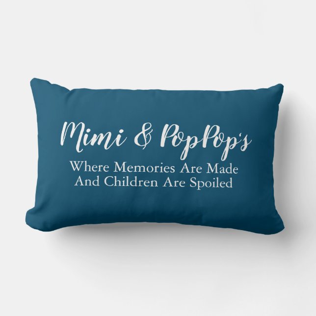 Coussin Rectangle Mimi Pop Pop Place Home Grand-parent Lumbar Coussi (Recto)