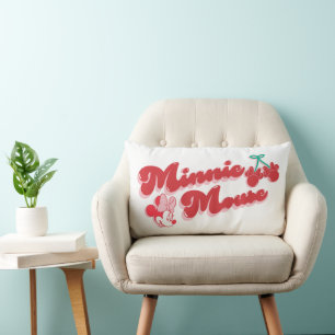 Coussin Rectangle Minnie Mouse Cerise Douce Script