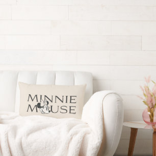 Coussin Rectangle Minnie Mouse Texte en détresse