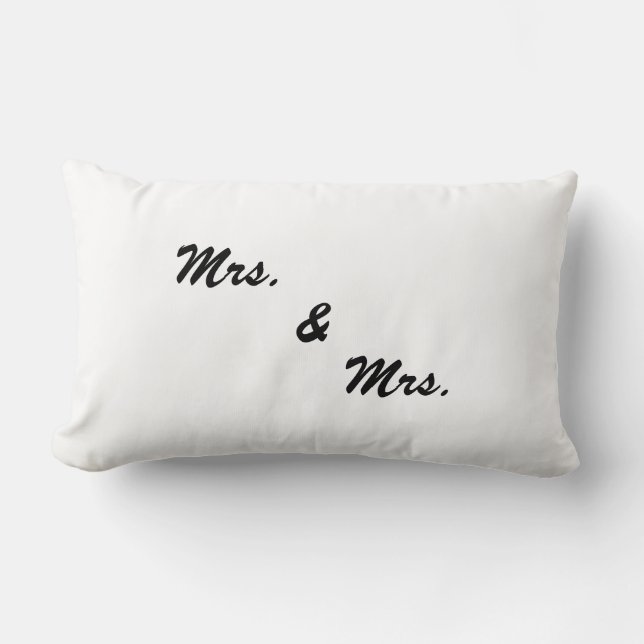 Coussin Rectangle "Mme et Mme "coussin (Recto)