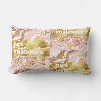 Coussin Rectangle mme millionaire© Je suis comme de l'or et des diam