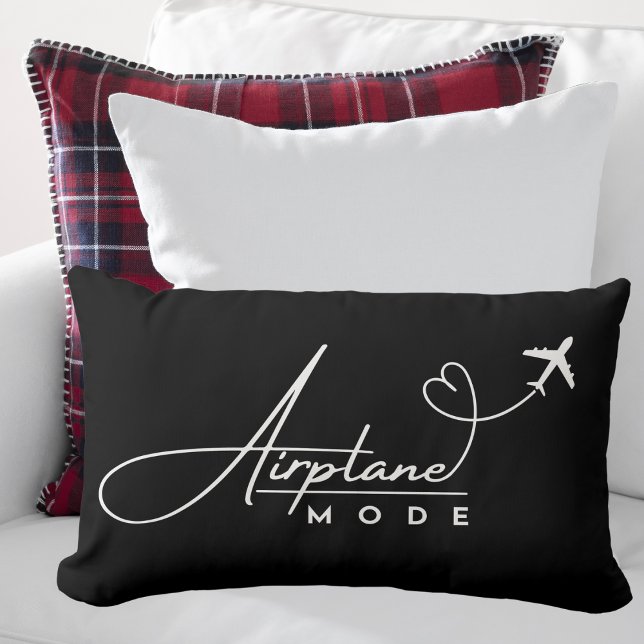 Coussin Rectangle Mode avion, Voyage, Script minimal, Aviation (Créateur téléchargé)