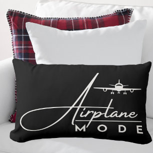Coussin Rectangle Mode Avion, Voyage, Script Minimaliste, Aviation