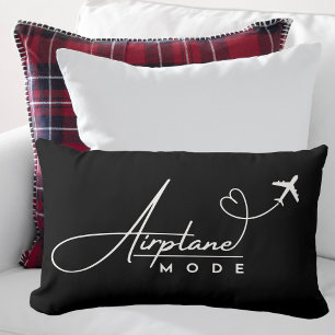 Coussin Rectangle Mode Avion, Voyage, Script Minimaliste, Aviation