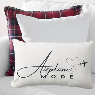Coussin Rectangle Mode Avion, Voyage, Script Minimaliste, Aviation