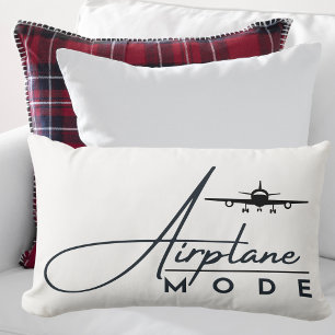 Coussin Rectangle Mode Avion, Voyage, Script Minimaliste, Aviation