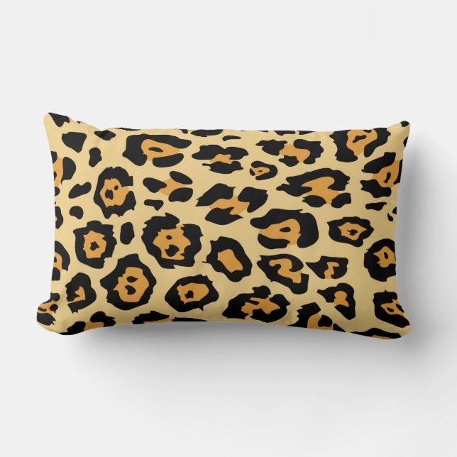 Coussin Rectangle mode safari tache tache léopard imprimé guépard (Recto)
