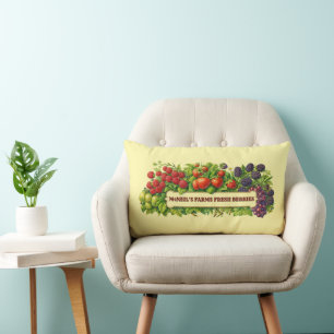 Coussin Rectangle Modèle de baies fraîches de la ferme