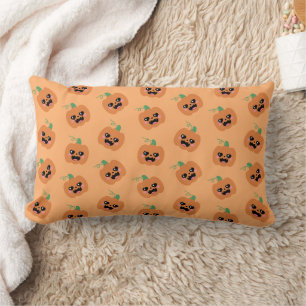 Coussin Rectangle Modèle de citrouilles kawaii Halloween