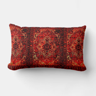 Coussin Rectangle Modèle de tapis oriental en oranges